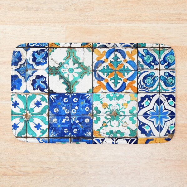 Item preview, Mediterranean Vintage Tile-Inspired Blue And White Designs  designed and sold by DEC02.