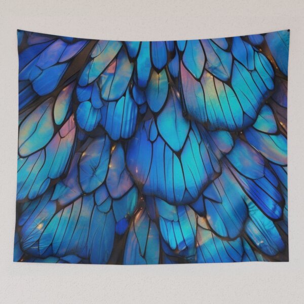Item preview, Iridescent Blue Butterfly Wings Texture Magic Fairycore Wings Pattern designed and sold by LYAN-STORE.