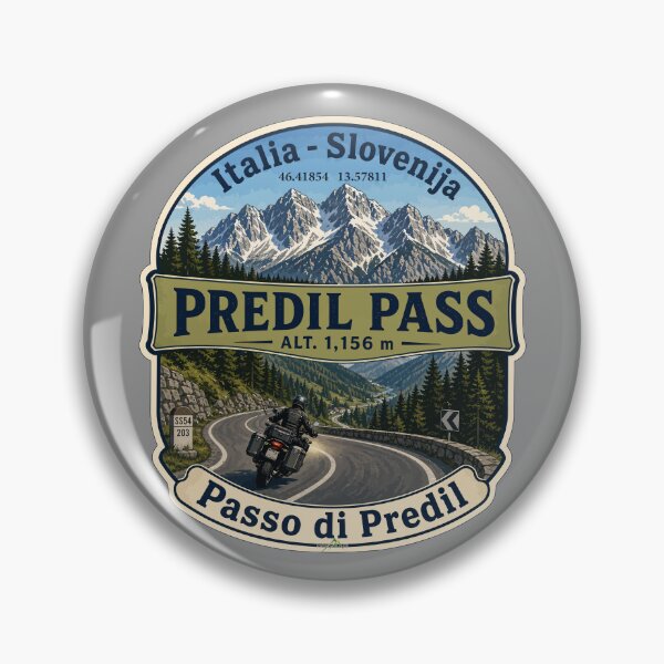 Item preview, Predil Pass Passo di Predil Italy Slovenia Motorcycle Sticker TShirt 05 designed and sold by OuterShellUK.
