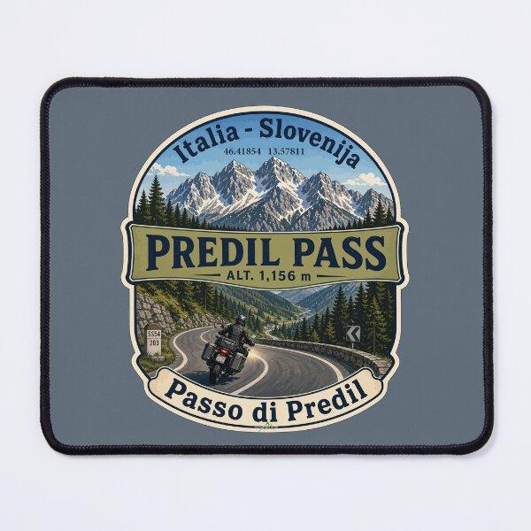 Item preview, Predil Pass Passo di Predil Italy Slovenia Motorcycle Sticker TShirt 05 designed and sold by OuterShellUK.