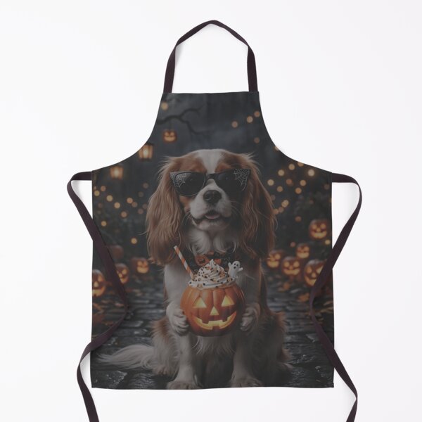 Item preview, Cavalier King Charles Spaniel Halloween Pumpkin Spice Latte designed and sold by raedattia.