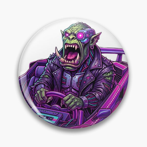 Item preview, Ork Waaagh Synthwave Sports Car Classic T-Shirt designed and sold by pawsome purrfect.