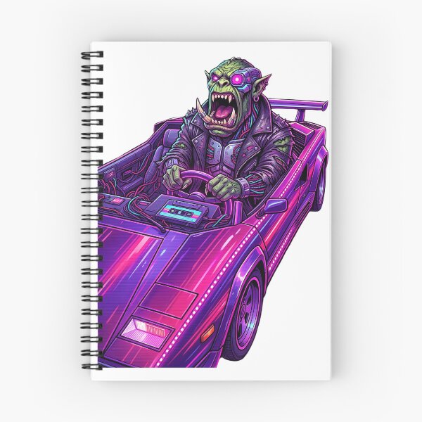 Item preview, Ork Waaagh Synthwave Sports Car Classic T-Shirt designed and sold by pawsome purrfect.