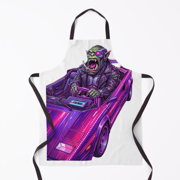 Item preview, Ork Waaagh Synthwave Sports Car Classic T-Shirt designed and sold by pawsome purrfect.