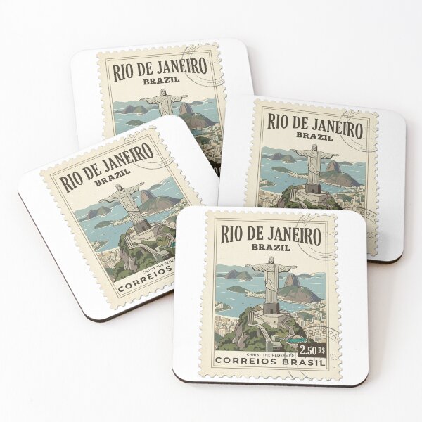 Item preview, Christ The Redeemer Brazil Vintage Travel Stamp designed and sold by k3rstman1.