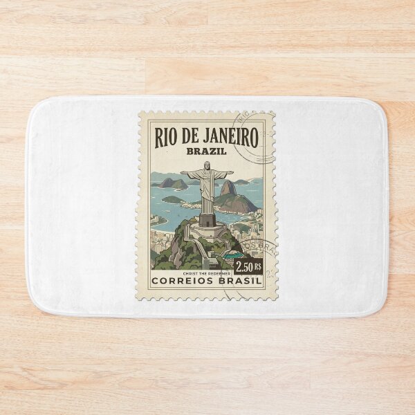 Item preview, Christ The Redeemer Brazil Vintage Travel Stamp designed and sold by k3rstman1.