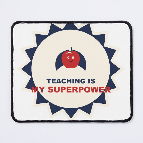 Item preview, Teaching Is My Superpower Caped Apple Comic Teacher Design designed and sold by Mega-Shopping.