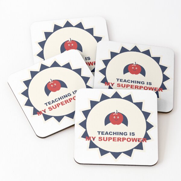 Item preview, Teaching Is My Superpower Caped Apple Comic Teacher Design designed and sold by Mega-Shopping.