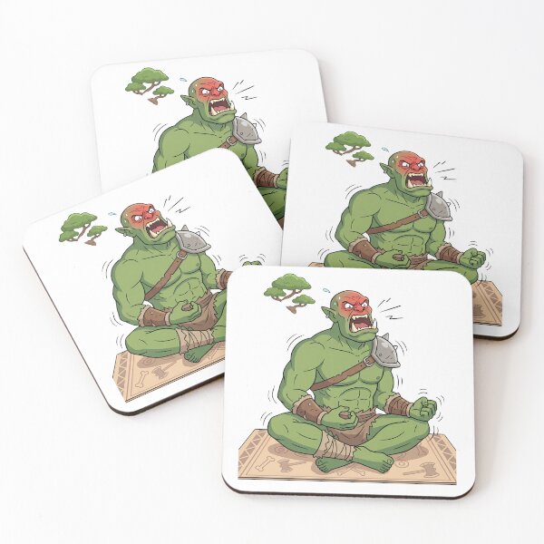 Item preview, Ork Waaagh Lotus Yoga Meditating Classic T-Shirt designed and sold by pawsome purrfect.