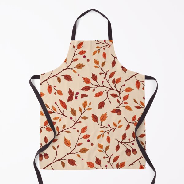Item preview, Cozy Autumn Leaves Branches and Acorns Pattern Warm Fall Botanical Art designed and sold by LYAN-STORE.