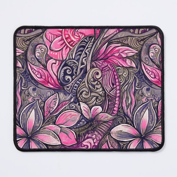 Item preview, Pink Tropical Tribal Floral Pattern designed and sold by sunnthreads.