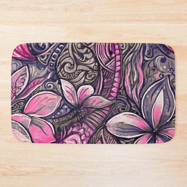 Item preview, Pink Tropical Tribal Floral Pattern designed and sold by sunnthreads.