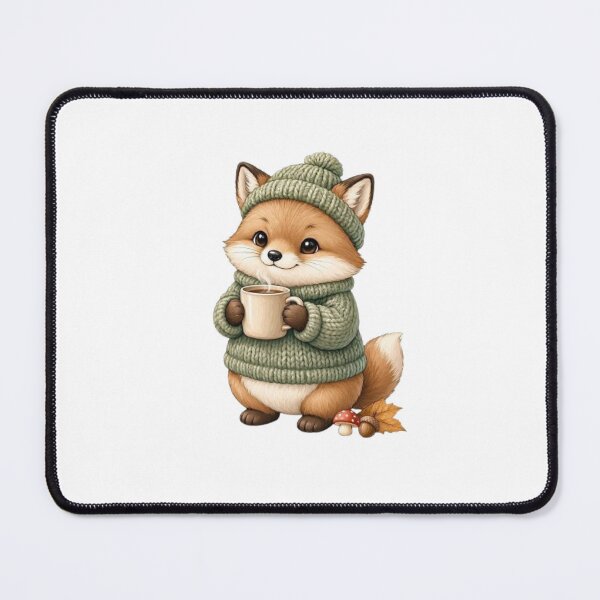 Item preview, Cozy Woodland Fox Holding Coffee Mug | Cute Cottagecore Sticker & Animal Illustration designed and sold by vigzhifushions.