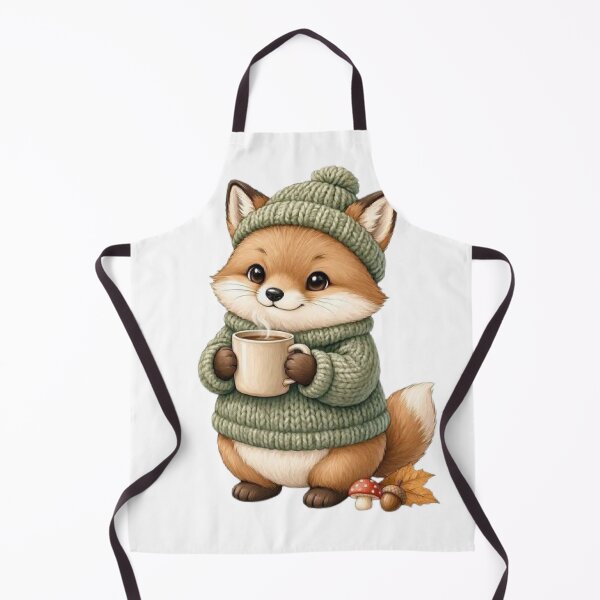 Item preview, Cozy Woodland Fox Holding Coffee Mug | Cute Cottagecore Sticker & Animal Illustration designed and sold by vigzhifushions.