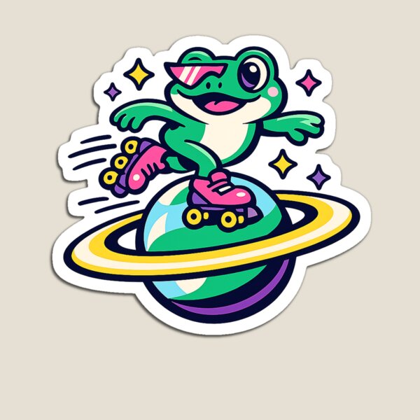 Item preview, Cosmic frog on skates designed and sold by dmayuscula.