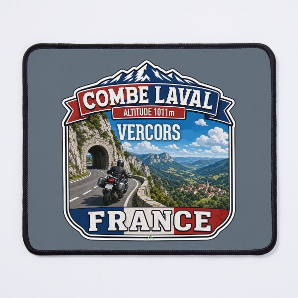 Item preview, Combe Laval Vercors France Motorcycle Sticker TShirt 01 designed and sold by OuterShellUK.