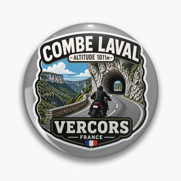 Item preview, Combe Laval Vercors France Motorcycle Sticker TShirt 02 designed and sold by OuterShellUK.