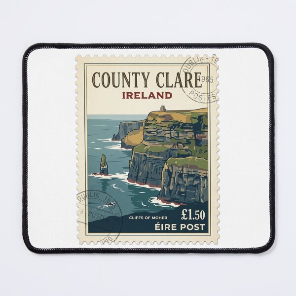Item preview, Vintage Cliffs of Moher Ireland Travel Stamp designed and sold by k3rstman1.