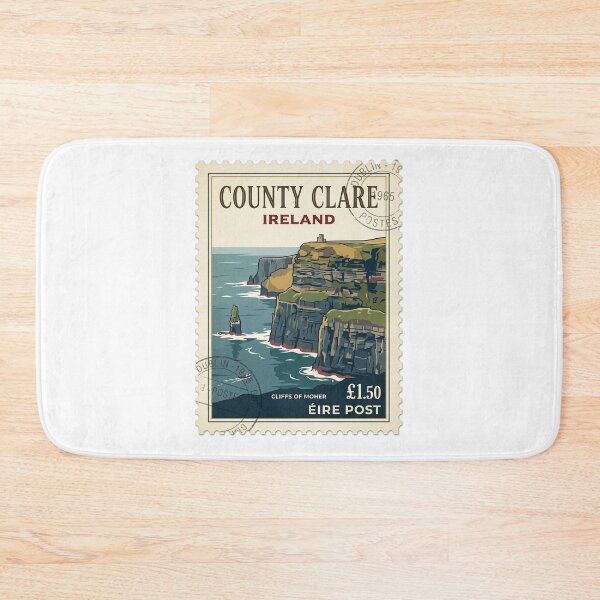 Item preview, Vintage Cliffs of Moher Ireland Travel Stamp designed and sold by k3rstman1.