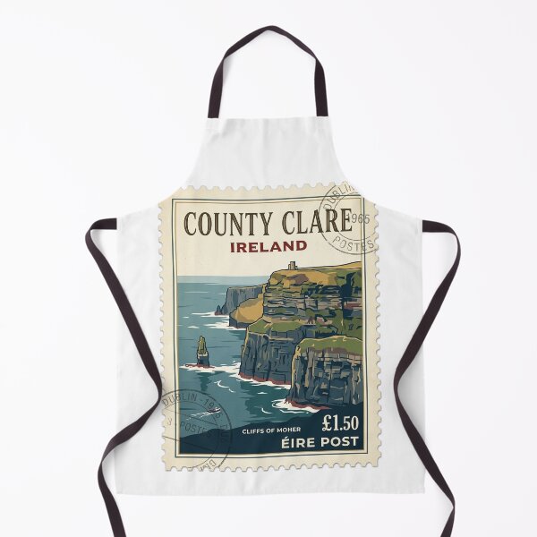 Item preview, Vintage Cliffs of Moher Ireland Travel Stamp designed and sold by k3rstman1.