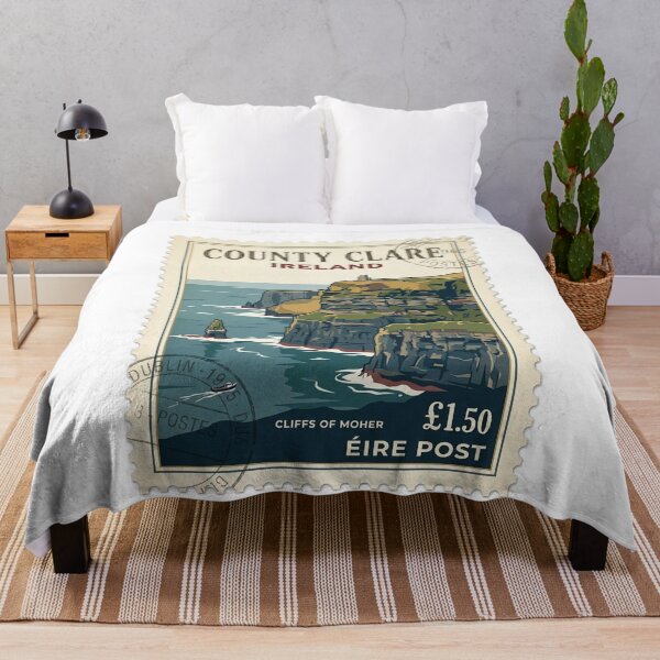 Item preview, Vintage Cliffs of Moher Ireland Travel Stamp designed and sold by k3rstman1.