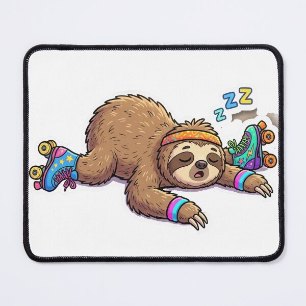 Item preview, Funny Sloth Meme | Roller Skating Animal | 80s Retro | Gift for Lazy Friend designed and sold by YNAMREG.