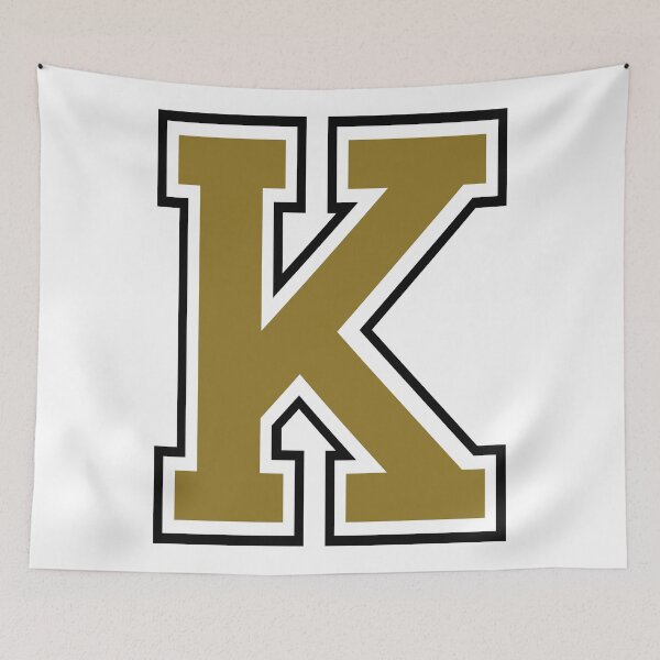 Item preview, Vintage Sixties Varsity College “K” gold Letter font sticker Vespa lambretta scooter Mods designed and sold by Kludoman.
