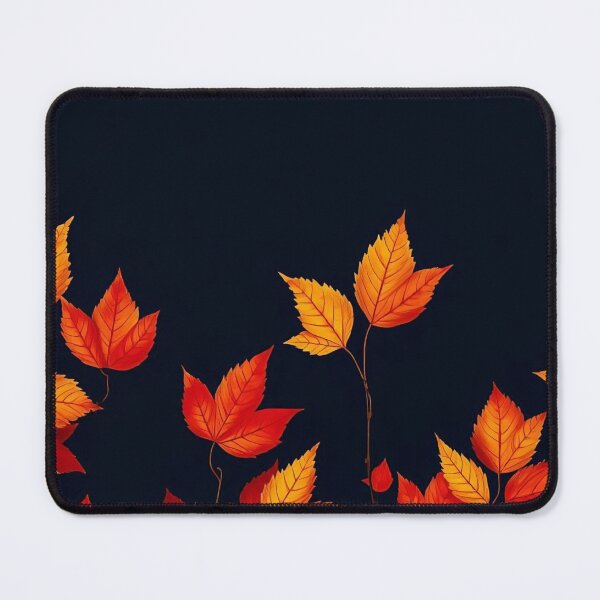 Item preview, Vibrant Red and Orange Autumn Leaves Dark Moody Fall Border designed and sold by LYAN-STORE.