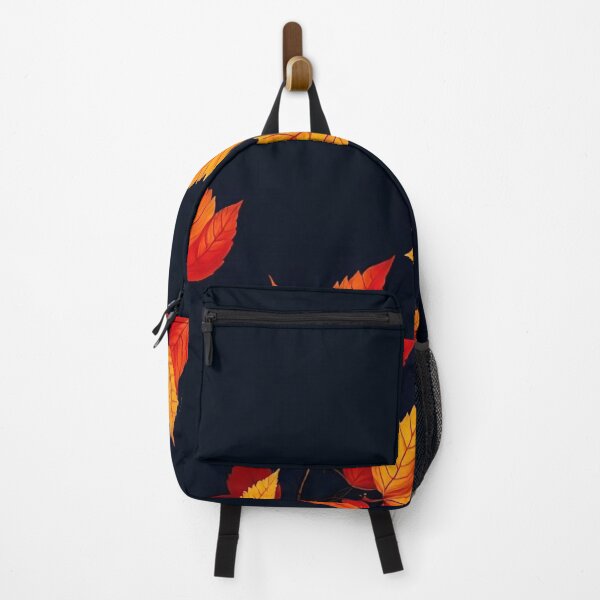 Item preview, Vibrant Red and Orange Autumn Leaves Dark Moody Fall Border designed and sold by LYAN-STORE.