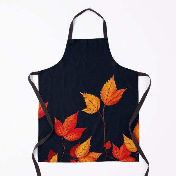 Item preview, Vibrant Red and Orange Autumn Leaves Dark Moody Fall Border designed and sold by LYAN-STORE.