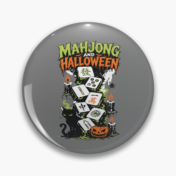 Item preview, Mahjong halloween Club Retro Tile Game Design designed and sold by JansenGS.