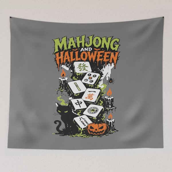 Item preview, Mahjong halloween Club Retro Tile Game Design designed and sold by JansenGS.