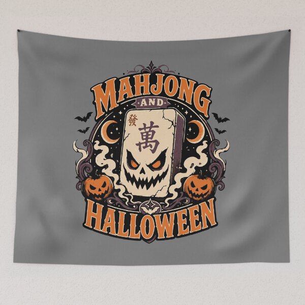 Item preview, Mahjong halloween Club Retro Tile Game Design designed and sold by JansenGS.