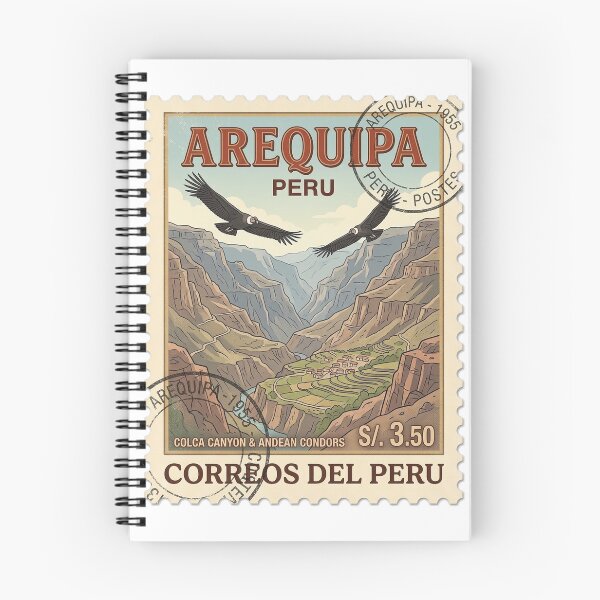 Item preview, Arequipa Peru Colca Canyon Condors Travel Stamp designed and sold by k3rstman1.