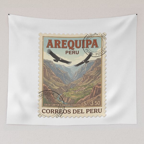 Item preview, Arequipa Peru Colca Canyon Condors Travel Stamp designed and sold by k3rstman1.