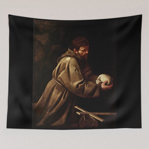 Item preview, Saint Francis in Meditation With Skull designed and sold by artofuniverse.