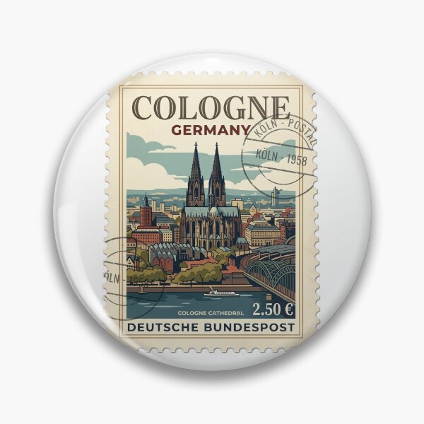 Item preview, Cologne Cathedral Germany Vintage Travel Stamp designed and sold by k3rstman1.