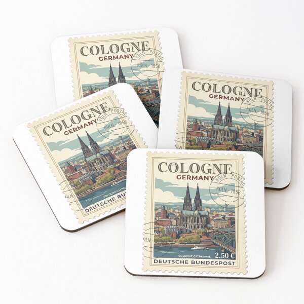 Item preview, Cologne Cathedral Germany Vintage Travel Stamp designed and sold by k3rstman1.