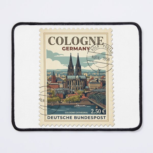 Item preview, Cologne Cathedral Germany Vintage Travel Stamp designed and sold by k3rstman1.