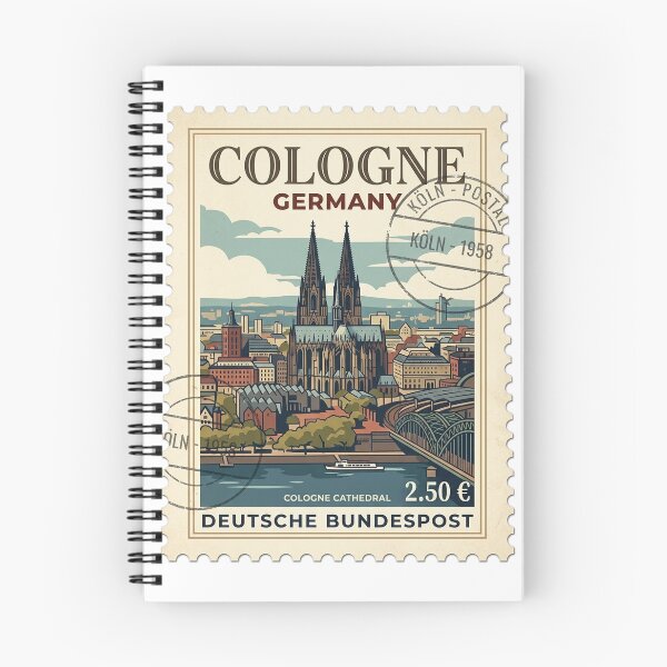 Item preview, Cologne Cathedral Germany Vintage Travel Stamp designed and sold by k3rstman1.