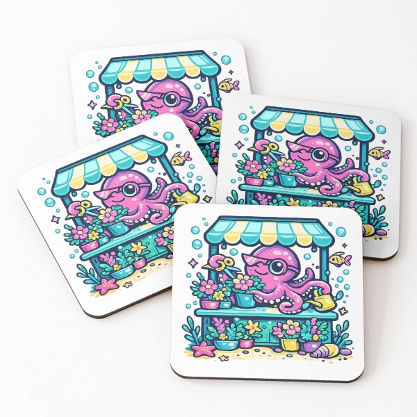 Item preview, Underwater flower octopus designed and sold by dmayuscula.
