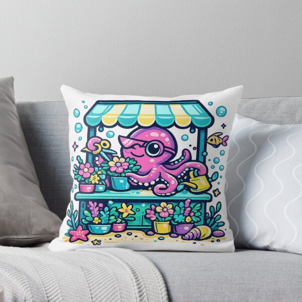 Item preview, Underwater flower octopus designed and sold by dmayuscula.