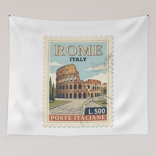 Item preview, Vintage Rome Italy Colosseum Postage Travel Stamp designed and sold by k3rstman1.