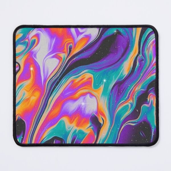 Item preview, Trippy Psychedelic Liquid Marble Holographic Cosmic Swirl Art designed and sold by LYAN-STORE.