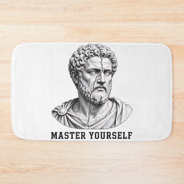 Artikelvorschau, Marcus Aurelius – Meistere dich selbst (Stoische Büste) entworfen und verkauft von Lolik Designs.