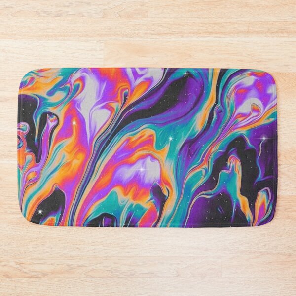 Item preview, Trippy Psychedelic Liquid Marble Holographic Cosmic Swirl Art designed and sold by LYAN-STORE.