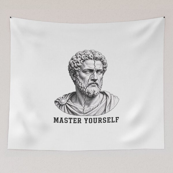 Item preview, Marcus Aurelius Master Yourself Stoic Bust designed and sold by Lolik Designs.