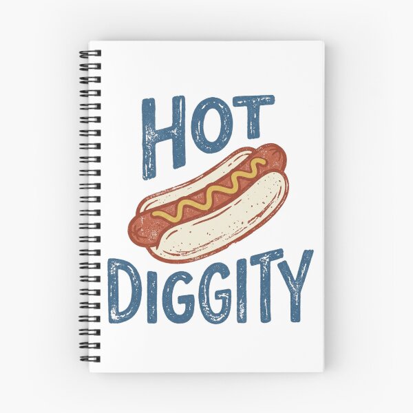 Item preview, Hot Diggity Retro Vintage Hot Dog Foodie Pun designed and sold by raedattia.