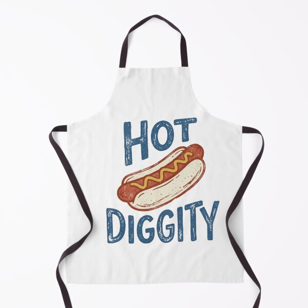 Item preview, Hot Diggity Retro Vintage Hot Dog Foodie Pun designed and sold by raedattia.