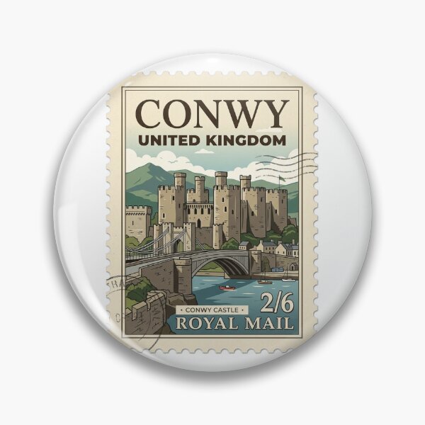 Item preview, Vintage Conwy Castle United Kingdom Travel Stamp designed and sold by k3rstman1.
